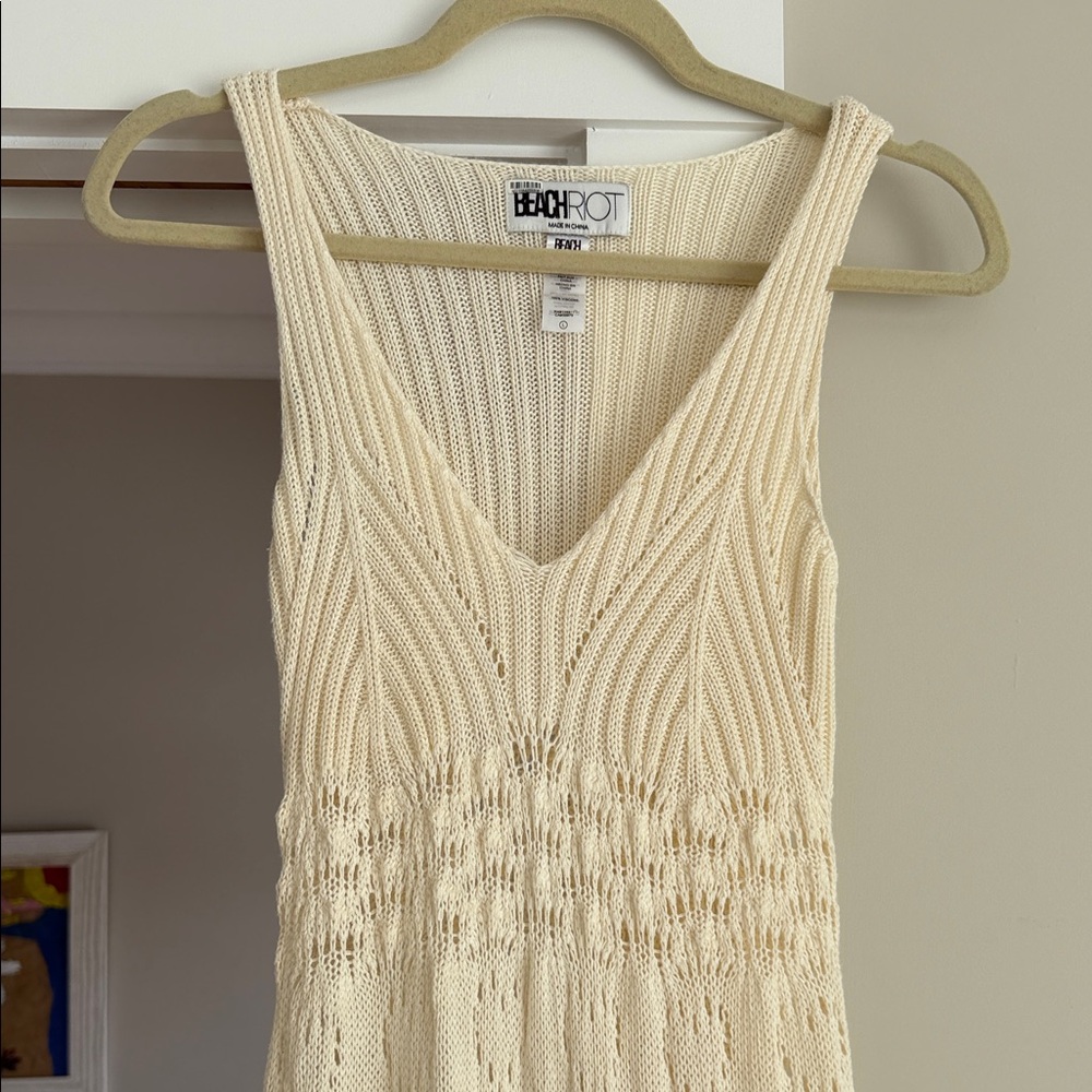 Beach Riot Cream Knit Sleeveless Dress - Picture 3 of 9
